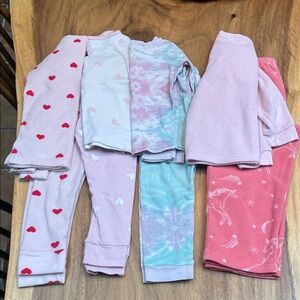 3/$15 BUNDLE Kids Pajamas Set - Pink, Purple, and Blue